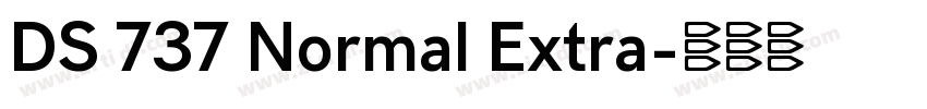 DS 737 Normal Extra字体转换
